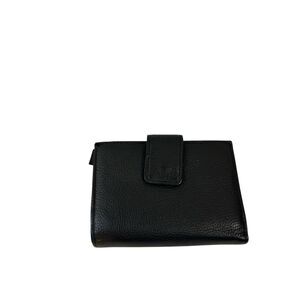 Genuine leather wallet black safekeeper 5"x3.5"